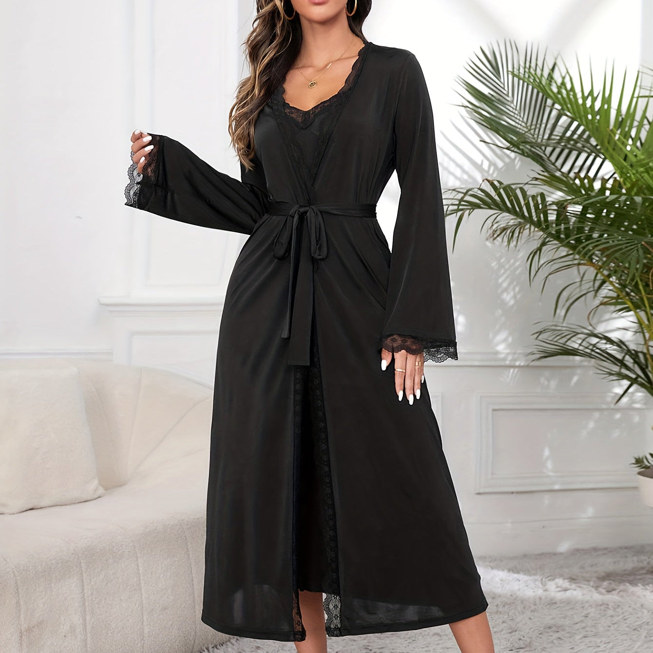 Grace | Wmen Elegant Lace Robe Set