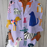 Jane - Playful Dogs Blouse