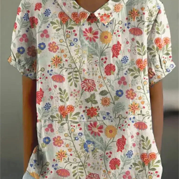 MARLENE™ | Women Vintage Print Shirt
