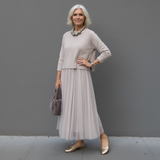 Emmie™ Elegant Two-Piece Set | Effortless Knit Layered Dress Set