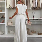 Evelyn™ Elegant 2-Piece Set | Flowing Top and Pleated Trousers