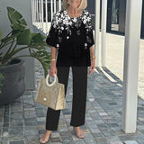 Wenda™ Effortless Two-Piece Set | Relaxed Top and Wide-Leg Trousers