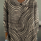 Maria Monochrome Wave Blouse